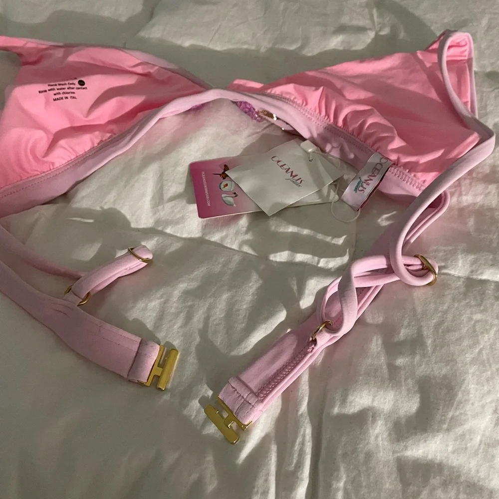 OCEANUS URSULA Pink Bikini Set with Gold Details - Picture 3 of 8